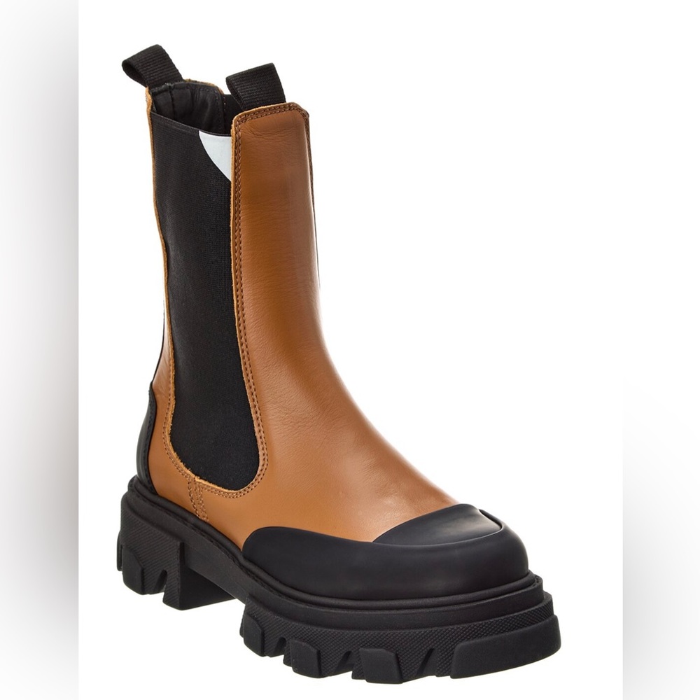 Ganni Mid Leather Chelsea Boot